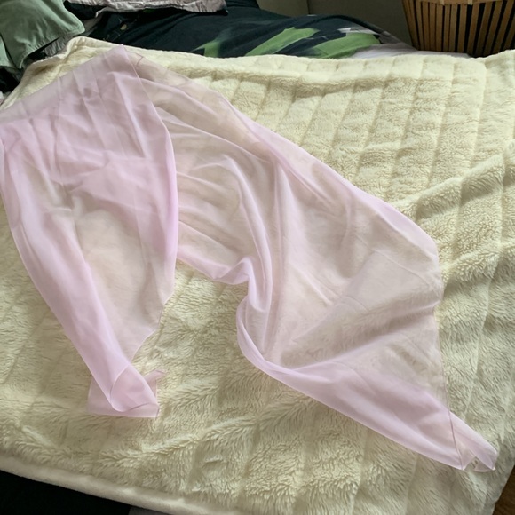 Vtg 60's 70's lilac chiffon full circle ball gown PROM maxi dress S - Picture 15 of 16